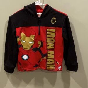 Boys Marvel Avengers Fleece Half Zip Hoodie Size 7/8